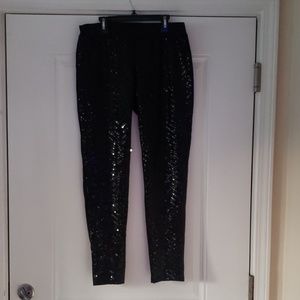 Black Sequin Leggings